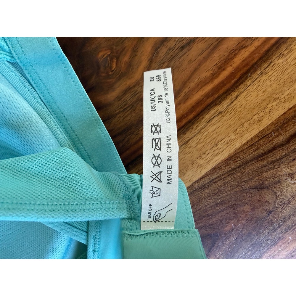 Wingslove Blue Green High Impact Sports Bra 38B Racerback 391767 HC NEW - Picture 8 of 11